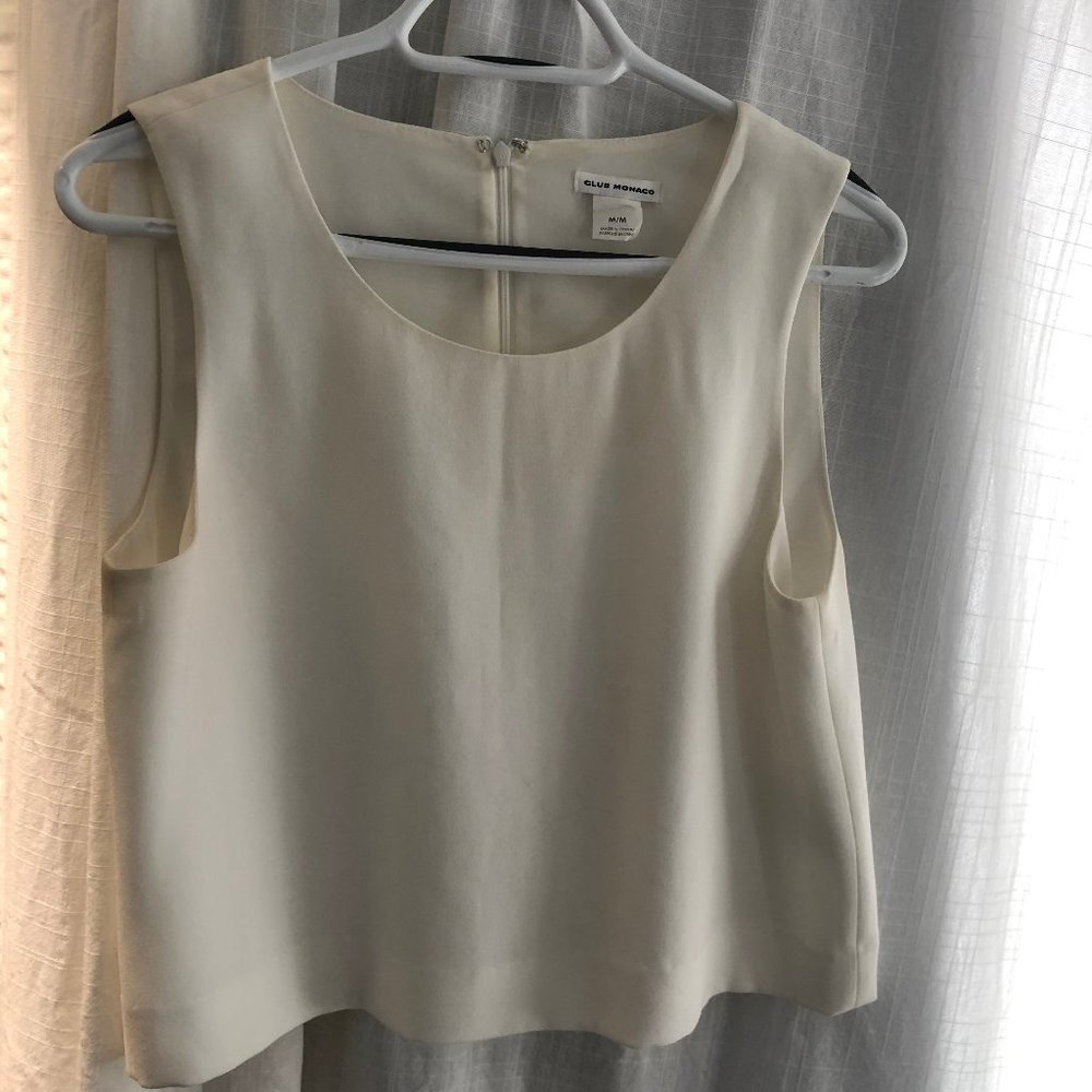 Club Monaco White Crop - Size M